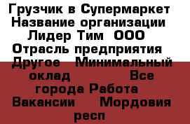 Грузчик в Супермаркет › Название организации ­ Лидер Тим, ООО › Отрасль предприятия ­ Другое › Минимальный оклад ­ 19 000 - Все города Работа » Вакансии   . Мордовия респ.